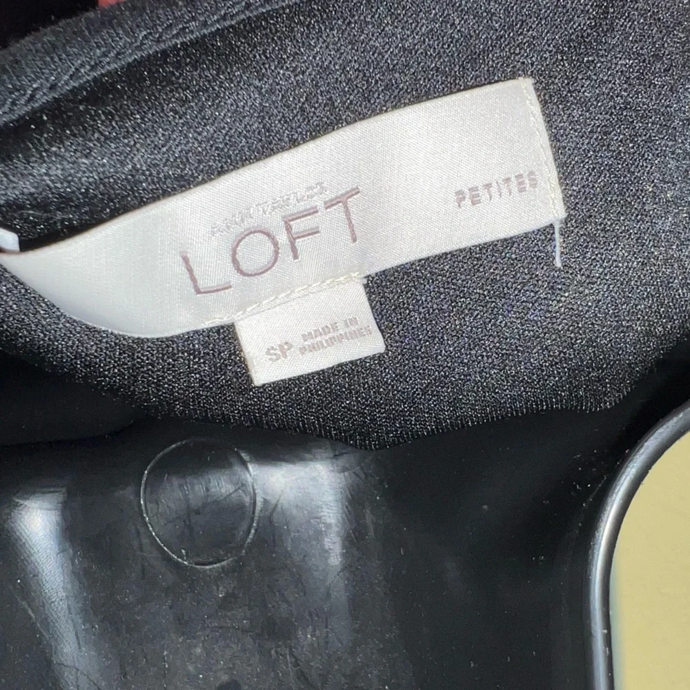 LOFT Black & Tan Polka Dot Sleeveless Mini Dress Rayon & Lyocell Size S Petite - Picture 9 of 11